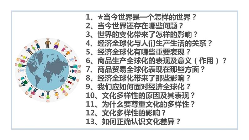 2022-2023学年部编版九年级道德与法治下册 1.1 开放互动的世界 课件第2页