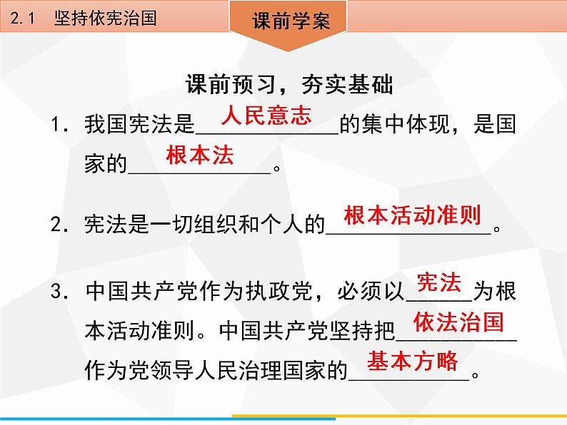 道德与法制八年级下册第二课　保障宪法实施2．1　坚持依宪治国课件04