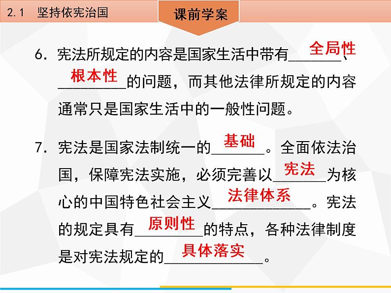 道德与法制八年级下册第二课　保障宪法实施2．1　坚持依宪治国课件06