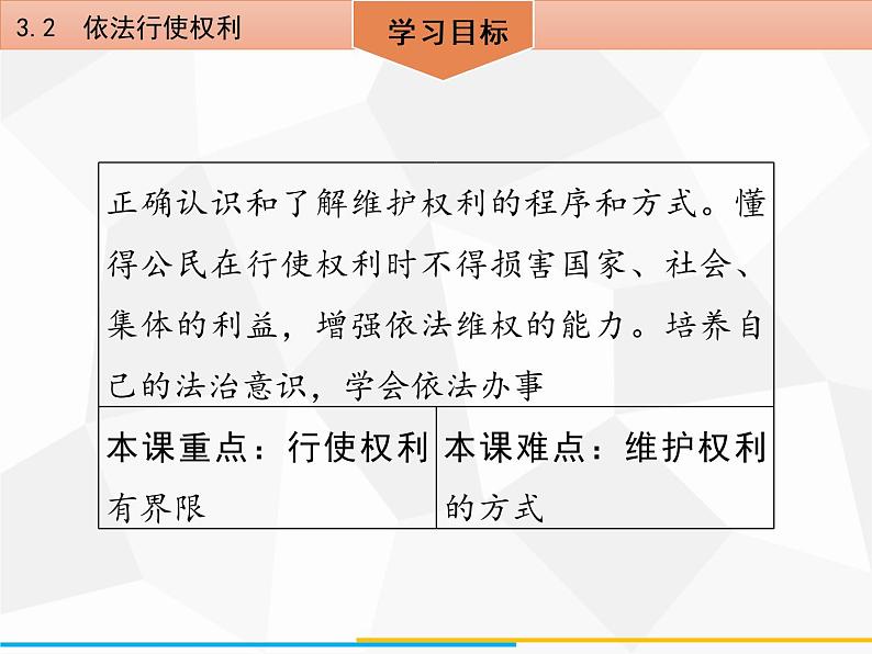 道德与法制八年级下册第三课公民权利3.2依法行使权利课件第3页