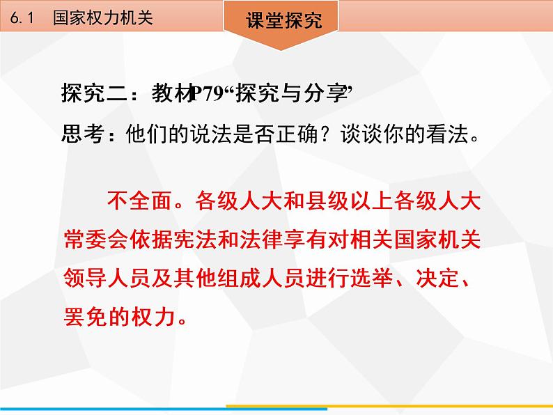 道德与法制八年级下册第六课　6．1　国家权力机关课件第8页