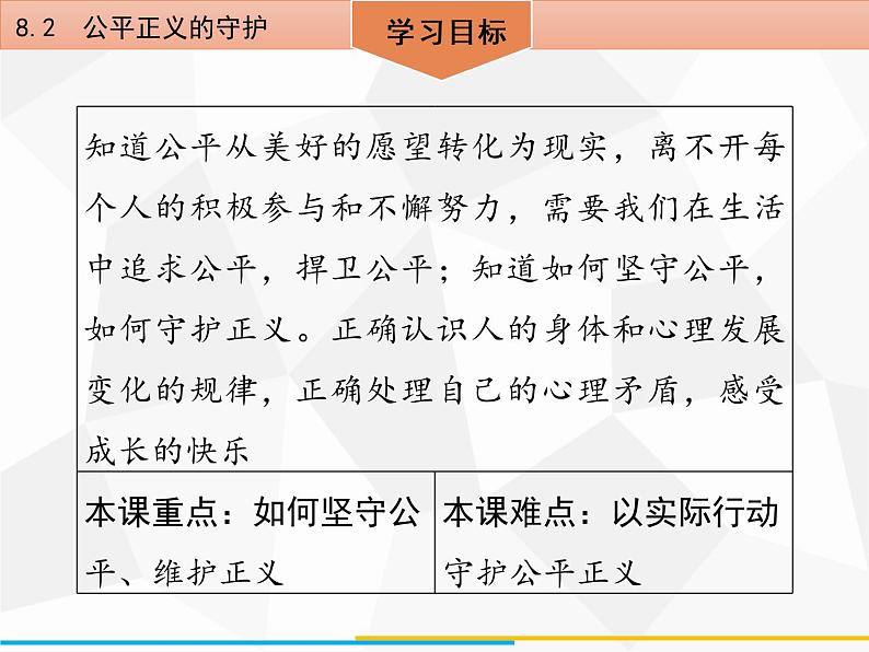 道德与法制八年级下册第八课　8．2　公平正义的守护课件第3页