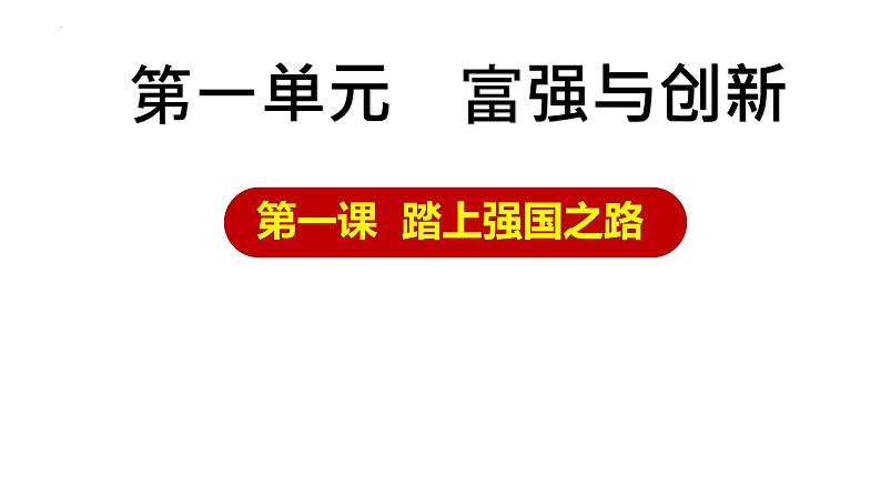 （部编版）道德与法治九年级上册第一课 《踏上强国之路》课件PPT第3页