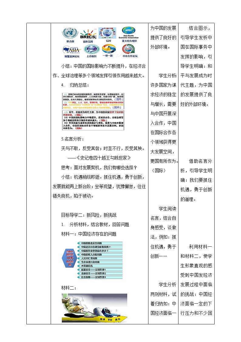 【人教部编版】九下道法  4.1 中国的机遇与挑战（课件+教学设计）03