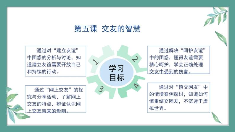 道德与法治 7年级上册 交友的智慧教学设计课件带配套教案04