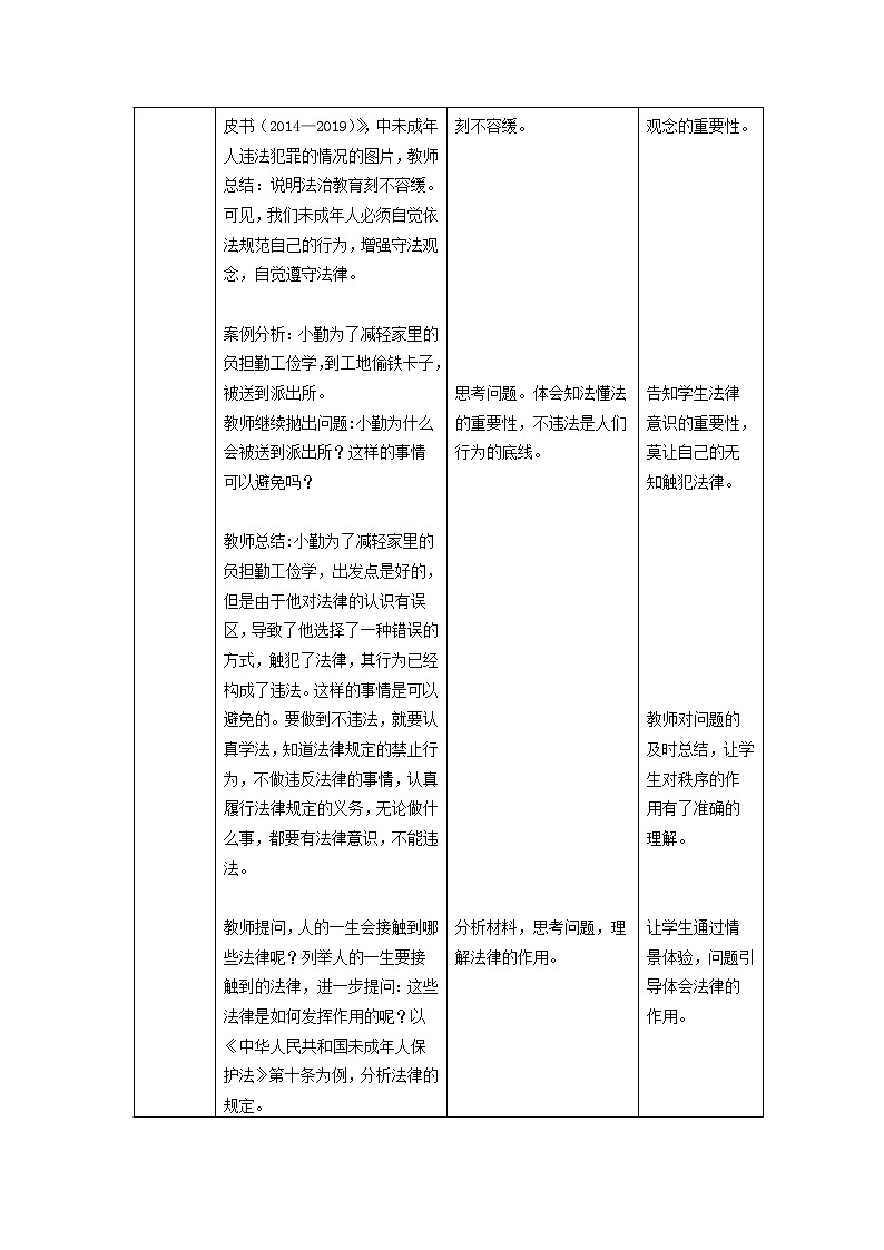 道德与法治八年级上册同步教案 法不可违 教学设计第3页
