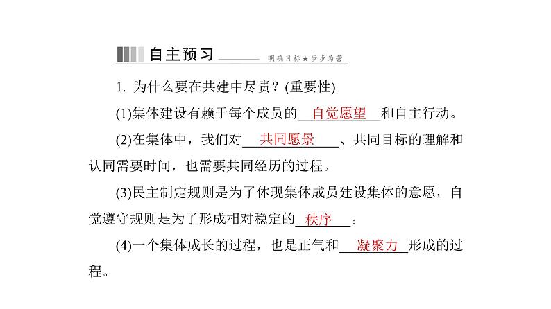 统编版道德与法治·七年级下册 第三单元 第八课 第2课时 我与集体共成长[训练课件]02