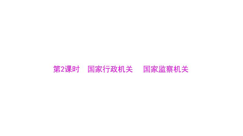 统编版道德与法治·八年级下册  国家行政机关 国家监察机关[训练课件]第1页