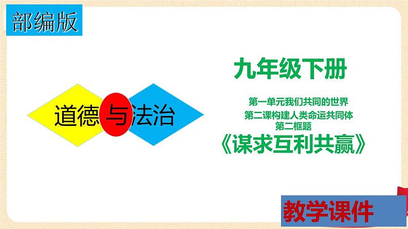 2.2 谋求互利共赢（课件与视频+教案+学案+练习）部编版九年级道德与法治下册精品备课资源（教案 课件 学案 练习）01