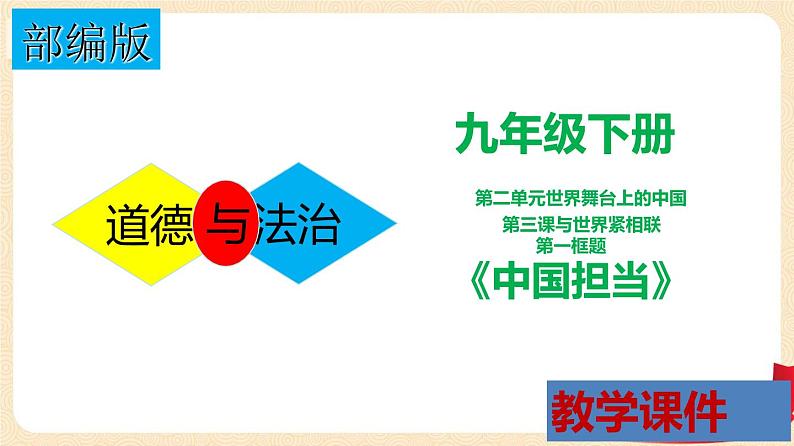 3.1 中国担当（课件+教案+学案+练习）部编版九年级道德与法治下册精品备课资源（教案 课件 学案 练习）01