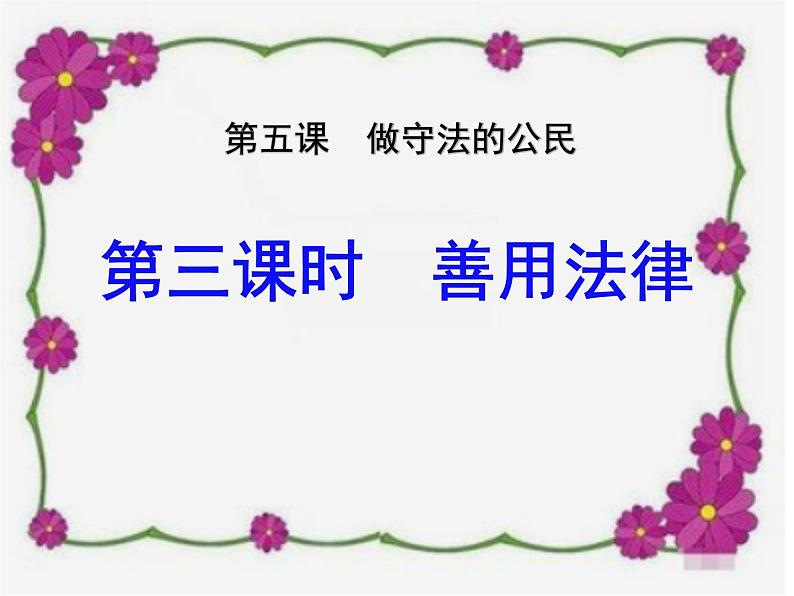 5.3 善用法律 课件 2022-2023学年部编版八年级道德与法治上册02