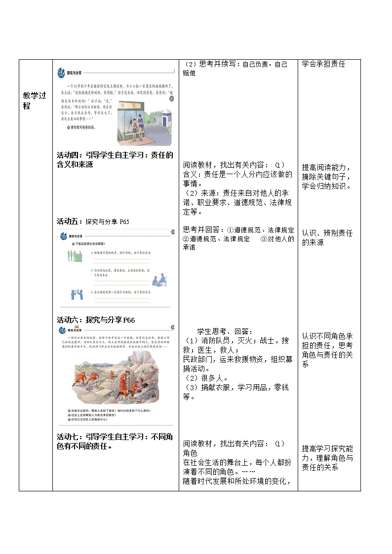 6.1 我对谁负责 谁对我负责 教案-2022-2023学年部编版道德与法治八年级上册 第2页