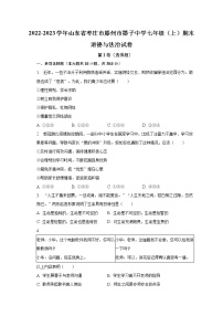 山东省滕州市墨子中学2022-2023学年七年级上学期期末考试道德与法治试题(含答案)