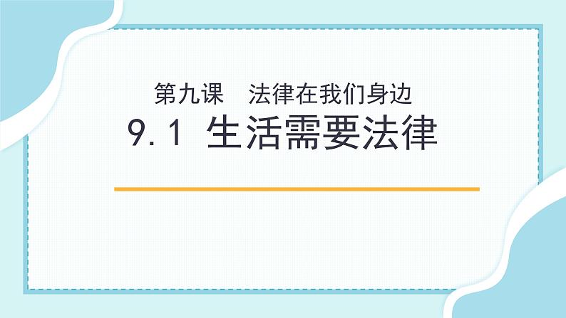 9.1 生活需要法律第1页