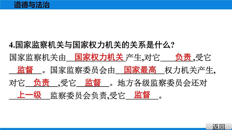 人教版道德与法治八年级下册课件6.4　国家监察机关07