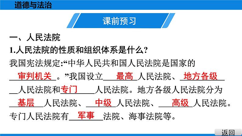 人教版道德与法治八年级下册课件6.5　国家司法机关05