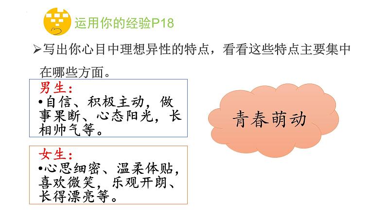 2022-2023学年部编版道德与法治七年级下册 2.2 青春萌动 课件第3页