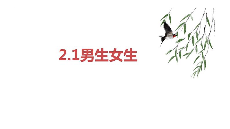 2022-2023学年部编版道德与法治七年级下册 2.1 男生女生 课件01