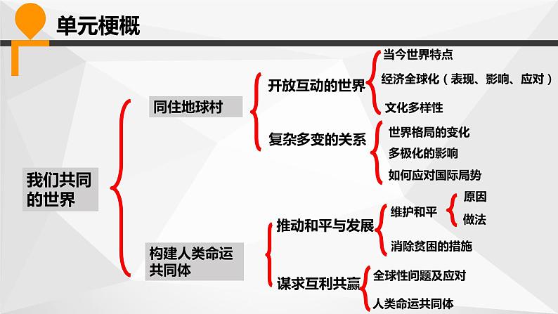 第一单元《我们共同的世界》复习课 试卷知识点课件04