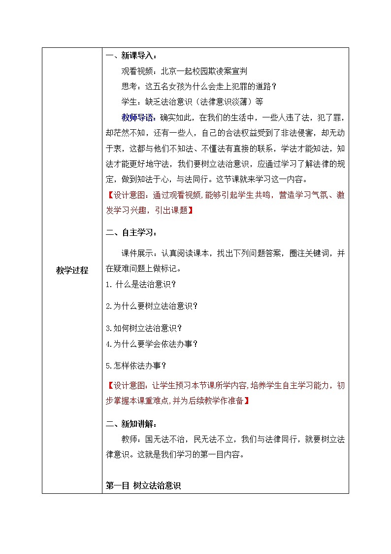 部编版7下道德与法治第十课第二框《我们与法律同行》课件+教案02