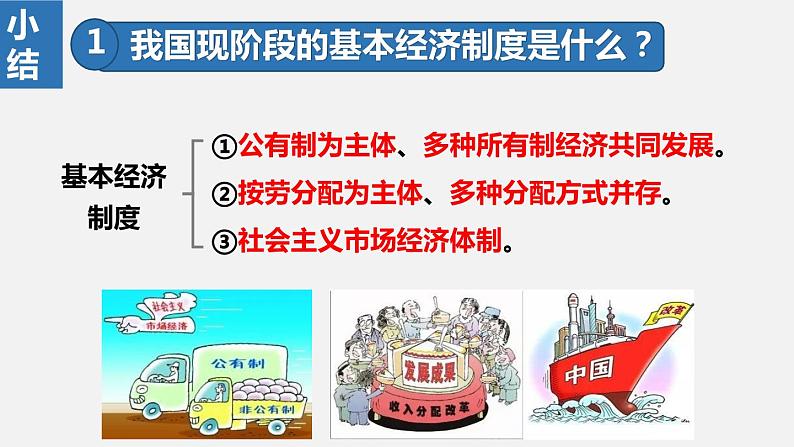 部编版八年级道德与法治下册课件 5.3基本经济制度第6页