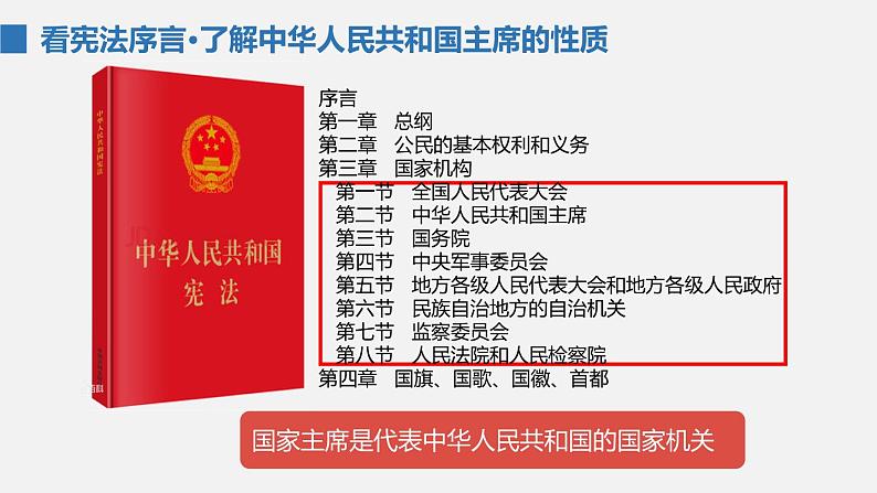 部编版八年级道德与法治下册课件 6.2中华人民共和国主席第3页