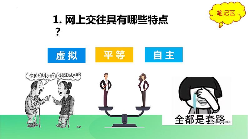 5.2网上交友新时空（课件+视频）-2022-2023学年七年级道德与法治上册高效备课精品课件07