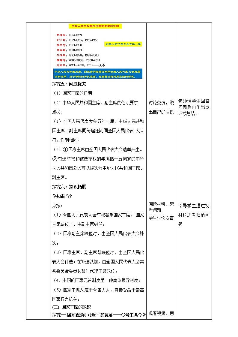 统编版道德与法制 八年级下册 6.2《中华人民共和国主席》（课件+教学设计+学案+课时训练+视频素材）03