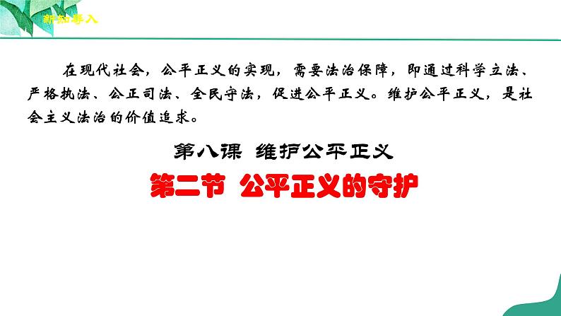 统编版道德与法制 八年级下册 8.2《公平正义的守护》（课件+教学设计+学案+课时训练+视频素材）03