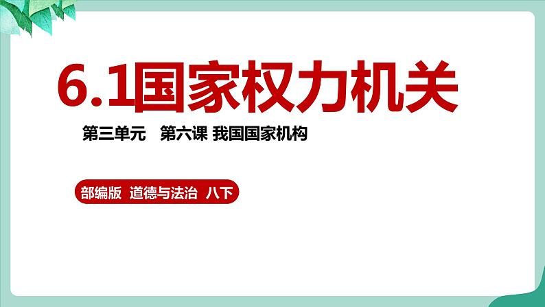 统编版道德与法制 八年级下册 6.1 《国家权力机关》(课件+教案+视频素材）03