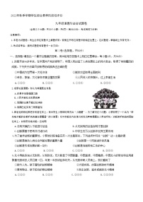 云南省昭通市昭阳区2022-2023学年九年级上学期期末道德与法治试题(含答案)