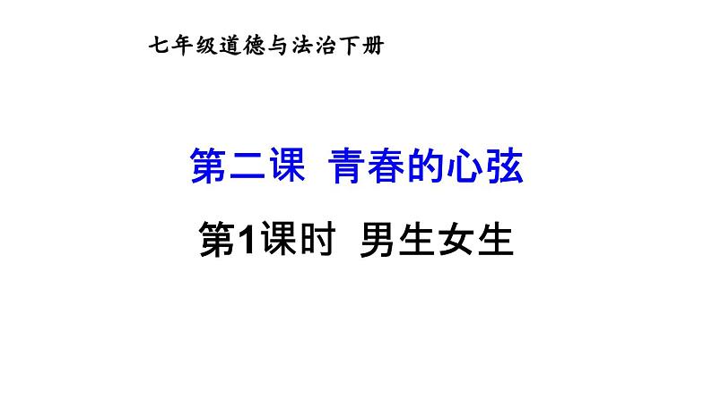 部编版七年级道德与法治下册--1.2.1 男生女生（课件）第1页