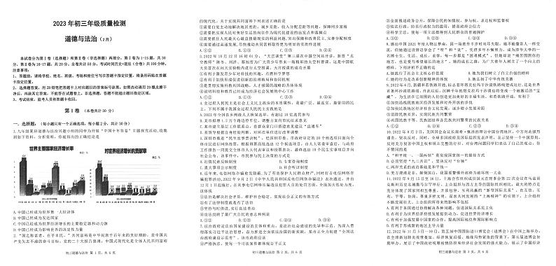 广东省深圳市30校联考2022-2023学年九年级下学期开学质量检测道德与法治试卷（PDF版，含答案+答题卡）01