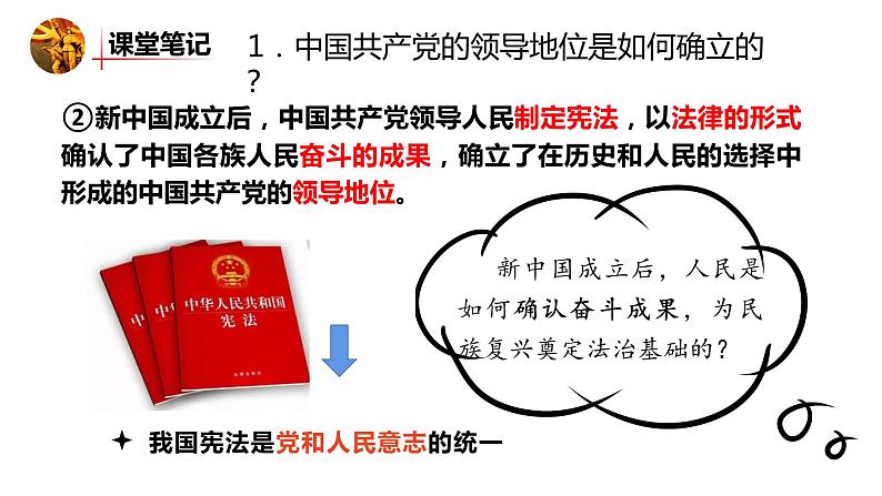 2022-2023学年部编版道德与法治八年级下册1.1+党的主张和人民意志的统一+课件2第8页