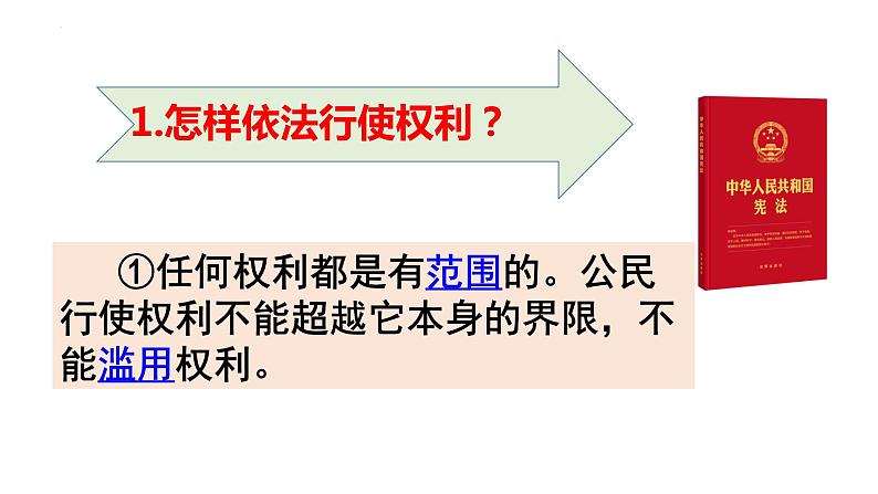 3.2 依法行使权利 课件-2022-2023学年部编版道德与法治八年级下册第7页