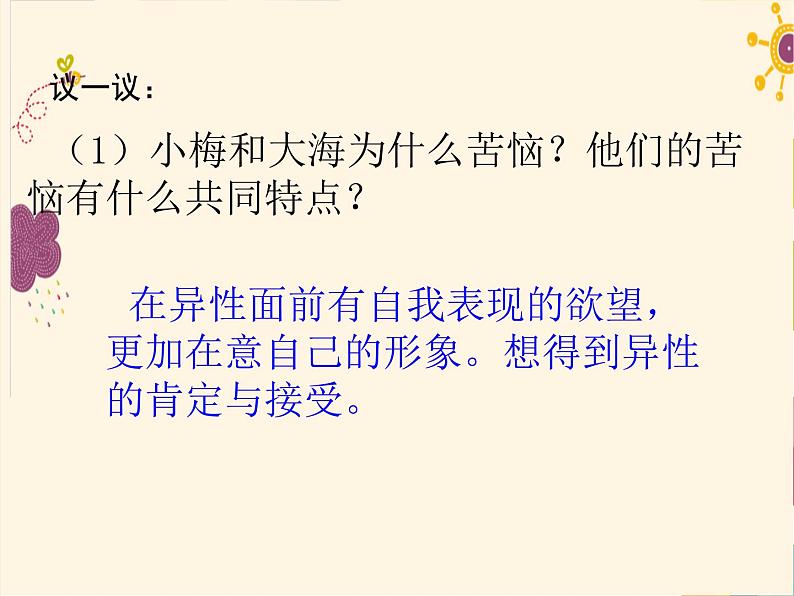 部编版七年级道德与法治下册--2.2青春萌动（课件2）第4页