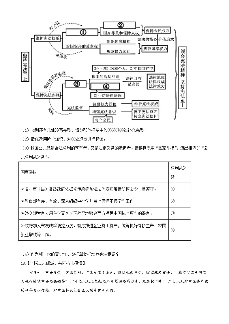 初中政治中考复习 精品解析：湖北省襄阳市2020年中考道德与法治试题（原卷版）第3页