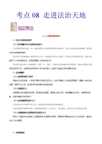 初中政治中考复习 考点08 走进法治天地-备战2021年中考道德与法治一轮复习考点一遍过