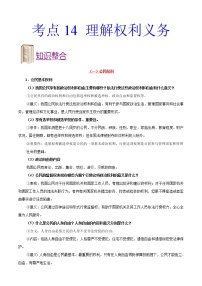 初中政治中考复习 考点14 理解权利义务-备战2021年中考道德与法治一轮复习考点一遍过