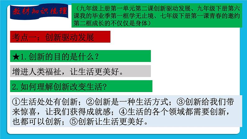 【新课标】2023年中考道法一轮复习 专题七：科技国情  教育创新 课件+学案04