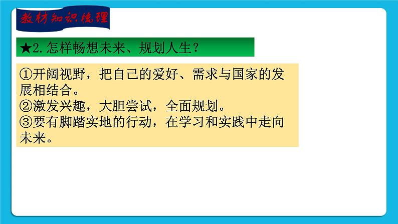 【新课标】2023年中考道法一轮复习专题二十：认识自己 畅想未来 课件+学案08