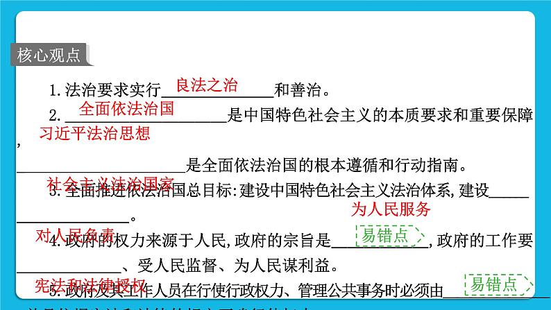 2023中考道德与法治一轮复习课本考点梳理九年级（上）第四课  建设法治中国课件第2页