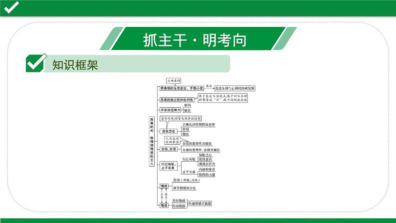 初中政治中考复习 1 课时23  青春时光 做情绪情感的主人（第一、二单元）课件PPT第4页