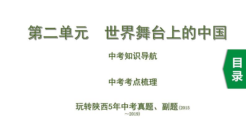 初中政治中考复习 2 第二单元　世界舞台上的中国课件PPT第1页