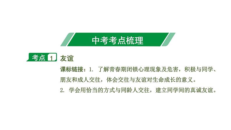 初中政治中考复习 2 第二单元　友谊的天空课件PPT第4页