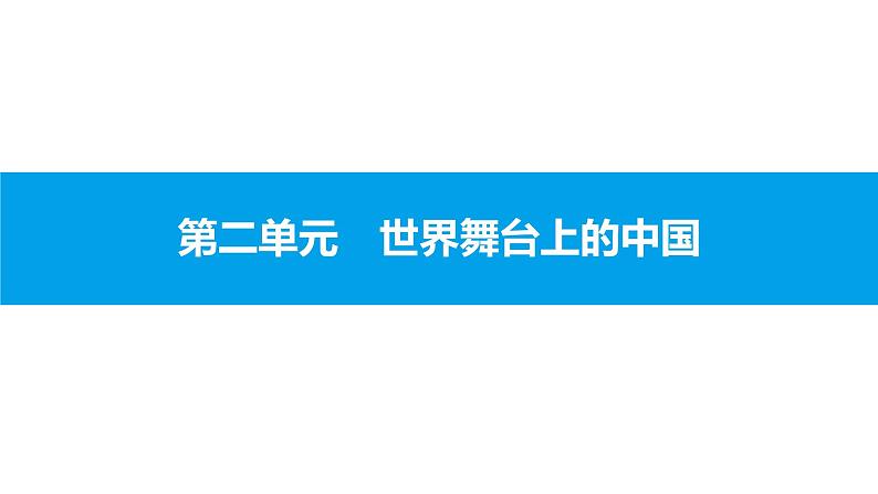 初中政治中考复习 第二单元　世界舞台上的中国课件PPT第1页