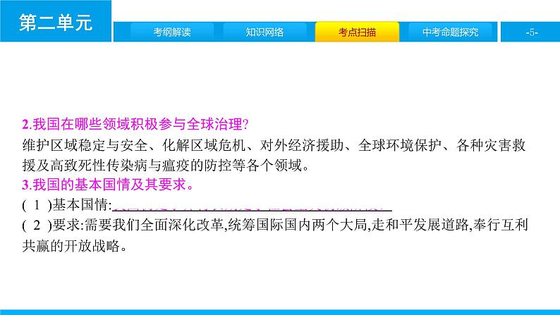 初中政治中考复习 第二单元　世界舞台上的中国课件PPT第5页