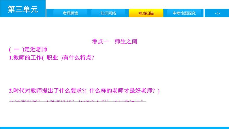 初中政治中考复习 第三单元　师长情谊课件PPT04