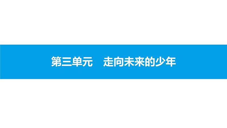 初中政治中考复习 第三单元　走向未来的少年课件PPT01