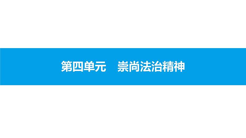 初中政治中考复习 第四单元　崇尚法治精神课件PPT第1页